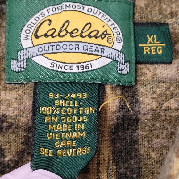 Cabelas Camo Jacket L/XL 26x28 Brown Hunting Baggy Rugged - Picture 8 of 14